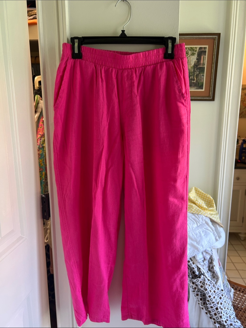 stars above Hot Pink Wide Leg Pants